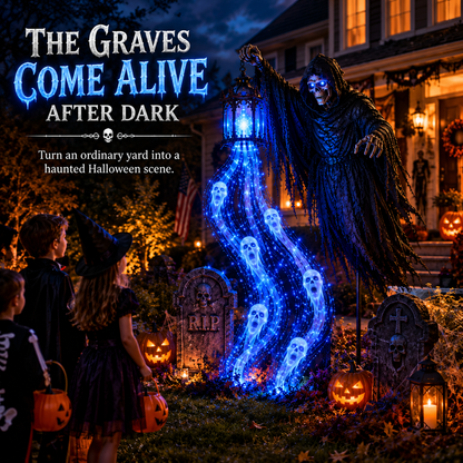 🎃 Today Only 49% OFF – 🎃 Halloween Soul Harvester Solar Garden Light – Rising Spirit Glow 👻