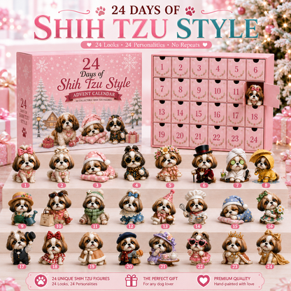 🎀24 Days of Shih Tzu Style Advent Calendar – 24 Unique Shih Tzu Collectibles ✨🐾