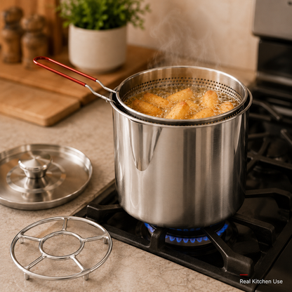 🍟 Personal Mini Deep Fryer Set with Lift-Out Basket