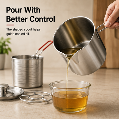 🍟 Personal Mini Deep Fryer Set with Lift-Out Basket