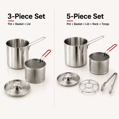 🍟 Personal Mini Deep Fryer Set with Lift-Out Basket