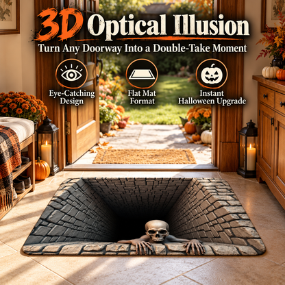 🎃 50% OFF Halloween 3D Optical Illusion Mat – Make Guests Look Twice