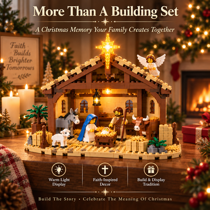 ✨✝️ Christmas Nativity Building Block Set  – Build the Christmas Story Together ❤️