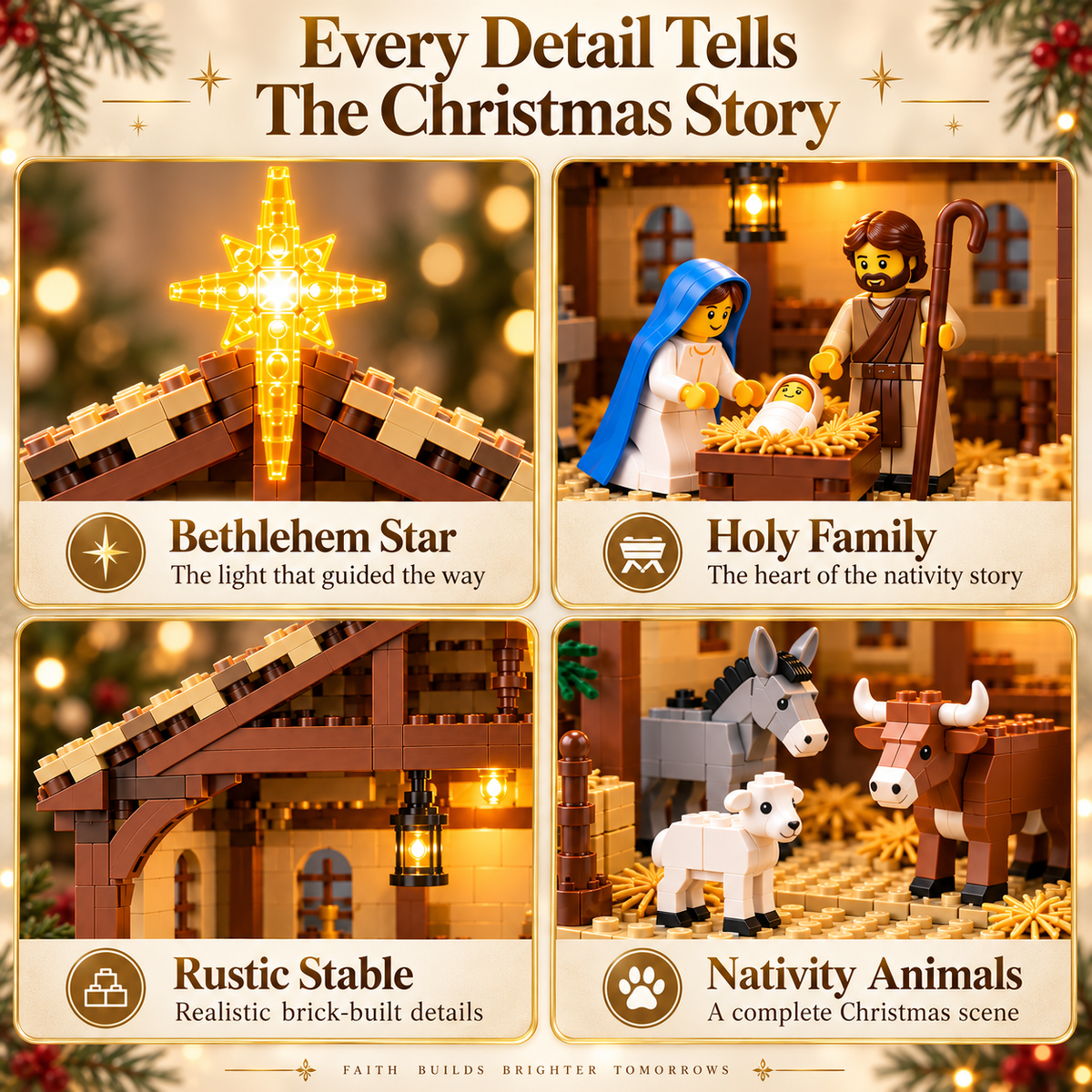 ✨✝️ Christmas Nativity Building Block Set  – Build the Christmas Story Together ❤️