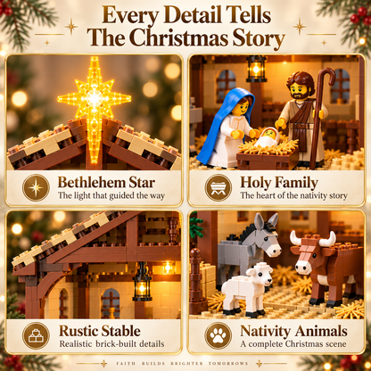 ✨✝️ Christmas Nativity Building Block Set  – Build the Christmas Story Together ❤️
