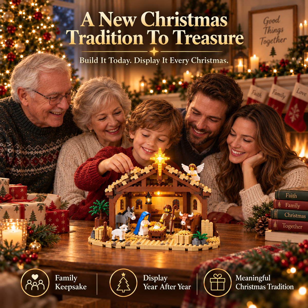 ✨✝️ Christmas Nativity Building Block Set  – Build the Christmas Story Together ❤️