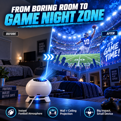 ✨🏈Football Game Day Projector for an Immersive Stadium Experience