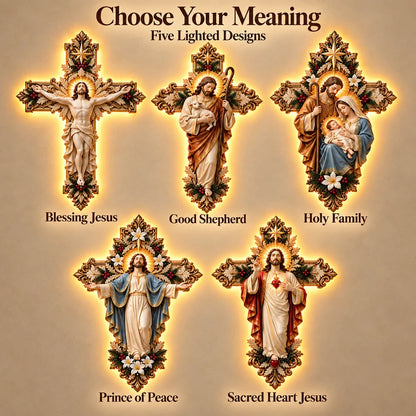 ✨ Holy Light Cross™ – Christmas Blessing Collection | Faith, Love & Protection for Your Home