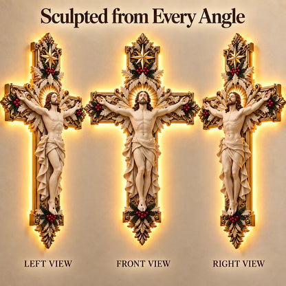 ✨ Holy Light Cross™ – Christmas Blessing Collection | Faith, Love & Protection for Your Home