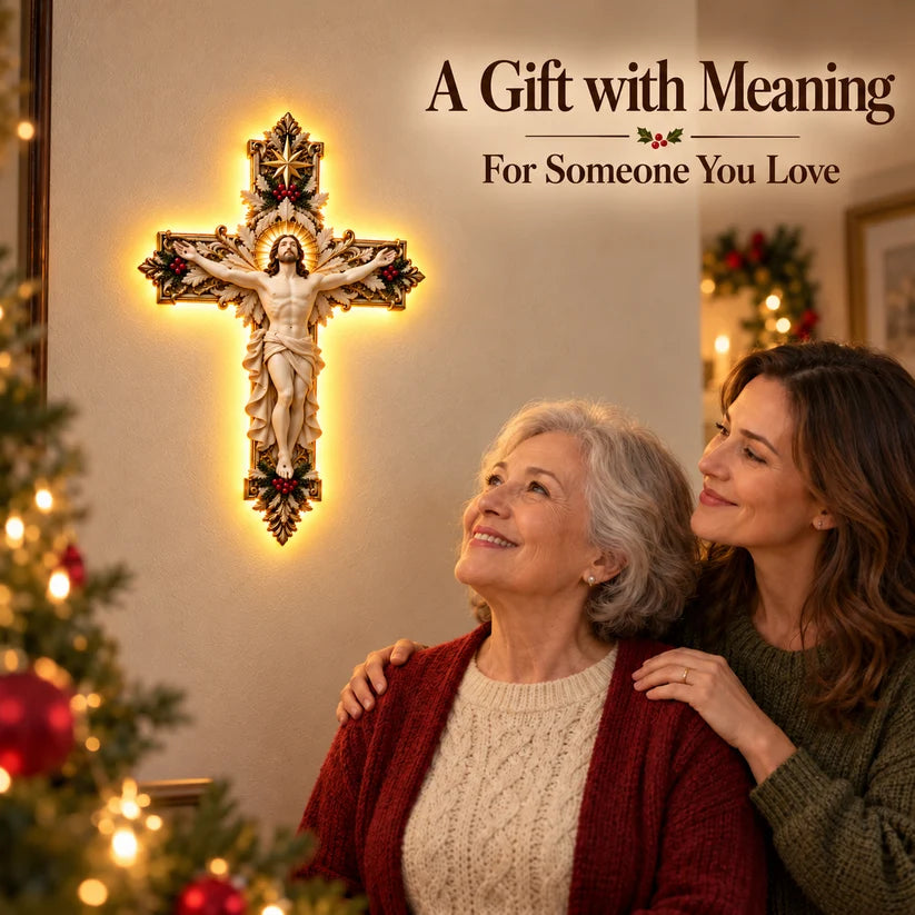 ✨ Holy Light Cross™ – Christmas Blessing Collection | Faith, Love & Protection for Your Home
