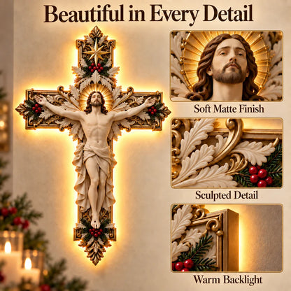 ✨ Holy Light Cross™ – Christmas Blessing Collection | Faith, Love & Protection for Your Home