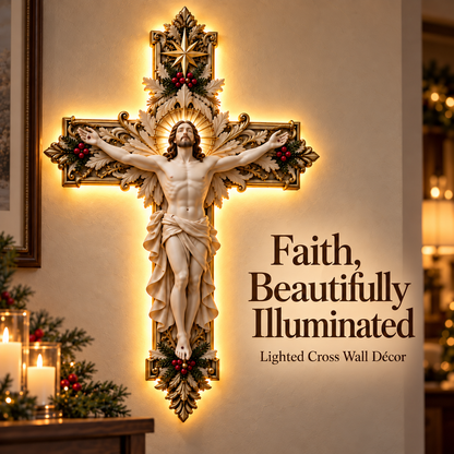 ✨ Holy Light Cross™ – Christmas Blessing Collection | Faith, Love & Protection for Your Home