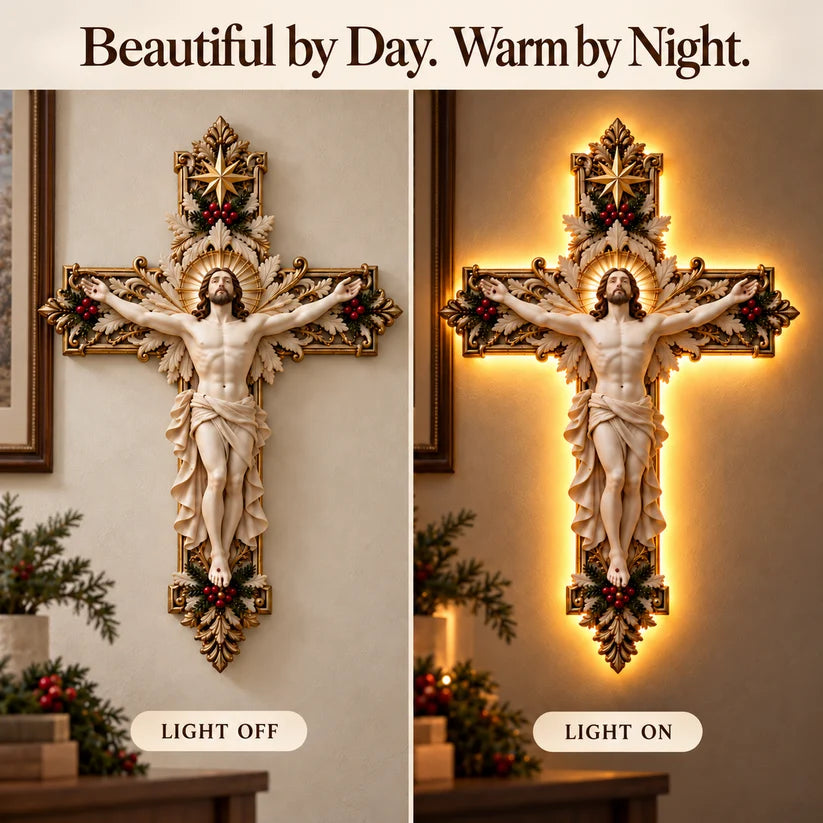 ✨ Holy Light Cross™ – Christmas Blessing Collection | Faith, Love & Protection for Your Home