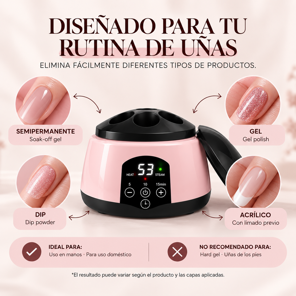 ✨ Electric Steam Gel Nail Polish Remover – Heat-Assisted At-Home Soak-Off System