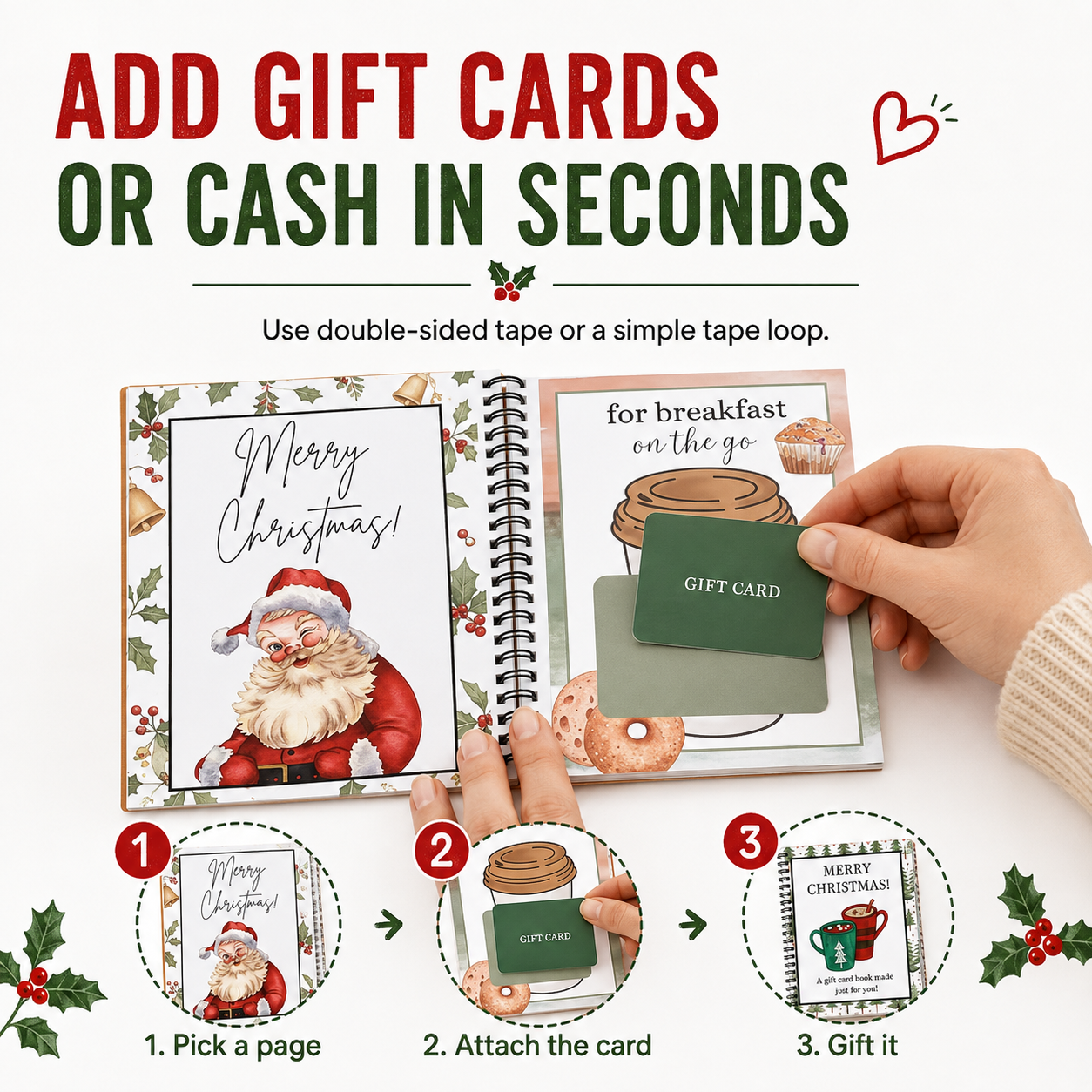 🔥 LIMITED-TIME 50% OFF 🎁 Christmas Gift Card Book