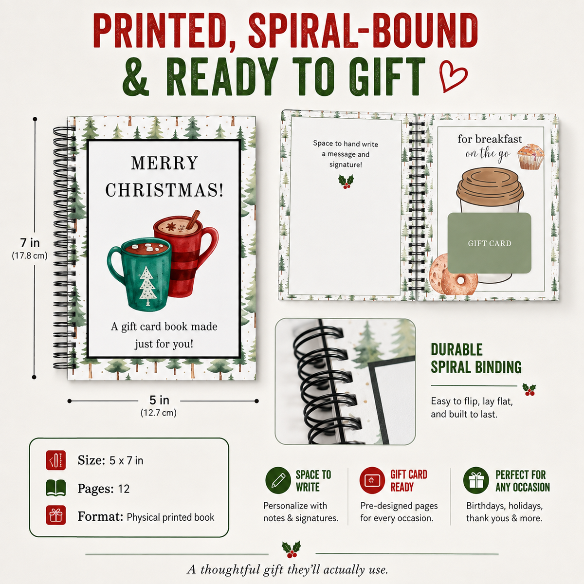 🔥 LIMITED-TIME 50% OFF 🎁 Christmas Gift Card Book