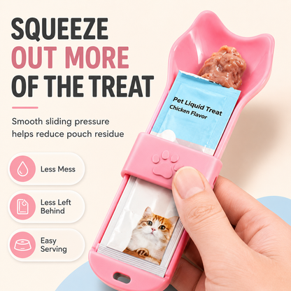 🐾 Cat Treat Tube Squeezer & Strip Feeder for Cleaner, Mess-Free Feeding