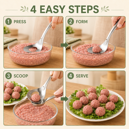 🥩 Stainless Steel Meatball Maker Spoon with Scoop 🥄