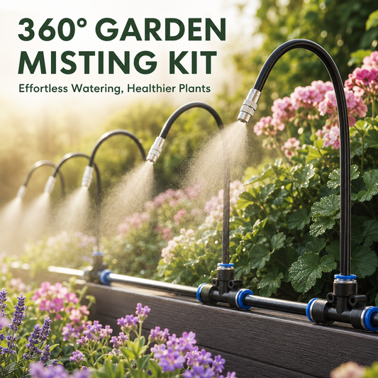💧 360° Drip Irrigation Kit – DIY Watering for Garden & Pots