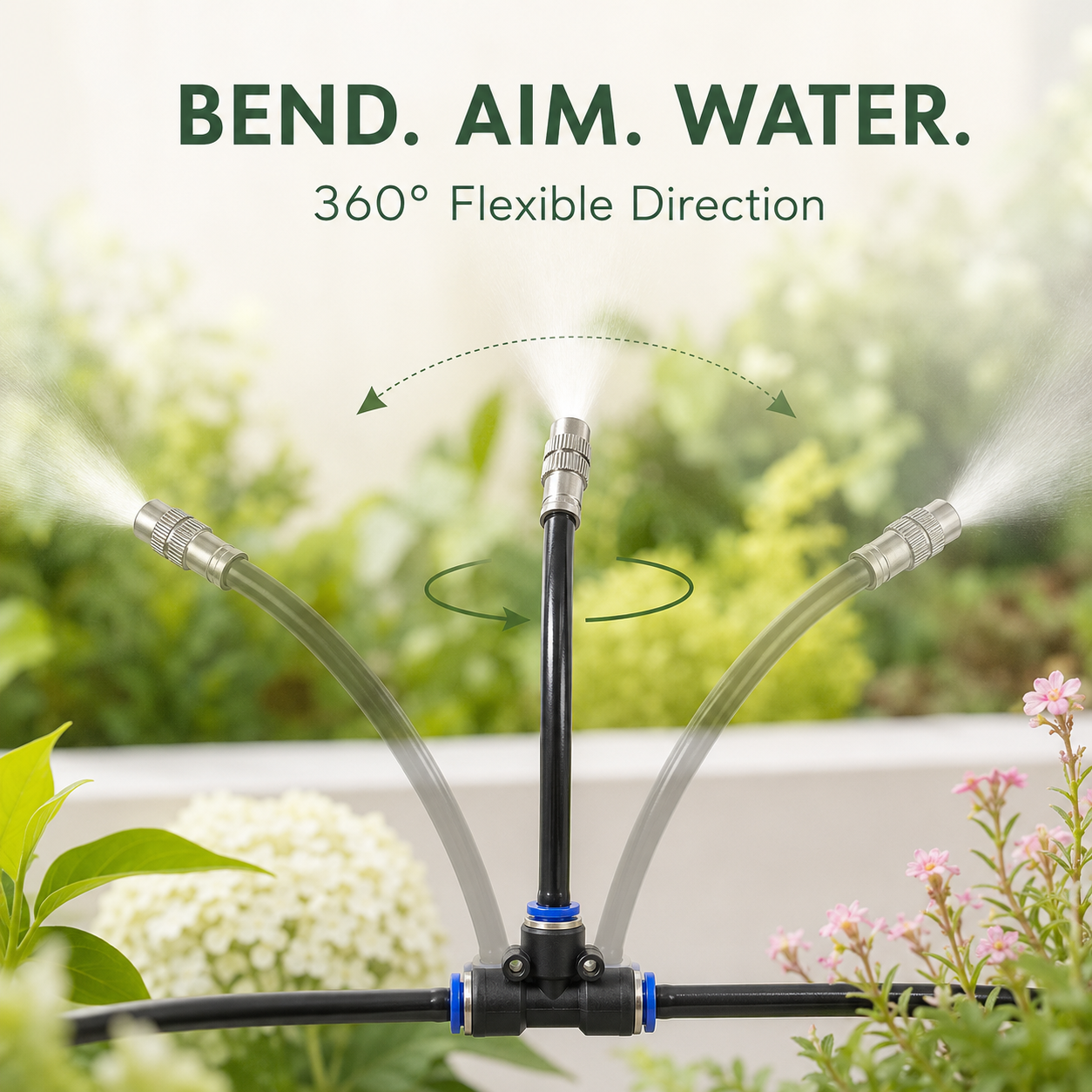 💧 360° Drip Irrigation Kit – DIY Watering for Garden & Pots