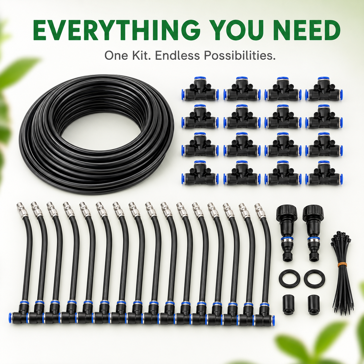 💧 360° Drip Irrigation Kit – DIY Watering for Garden & Pots