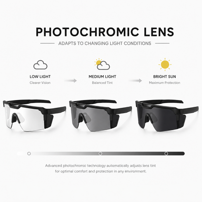 UV400 Photochromic Polarized Aviator Sunglasses