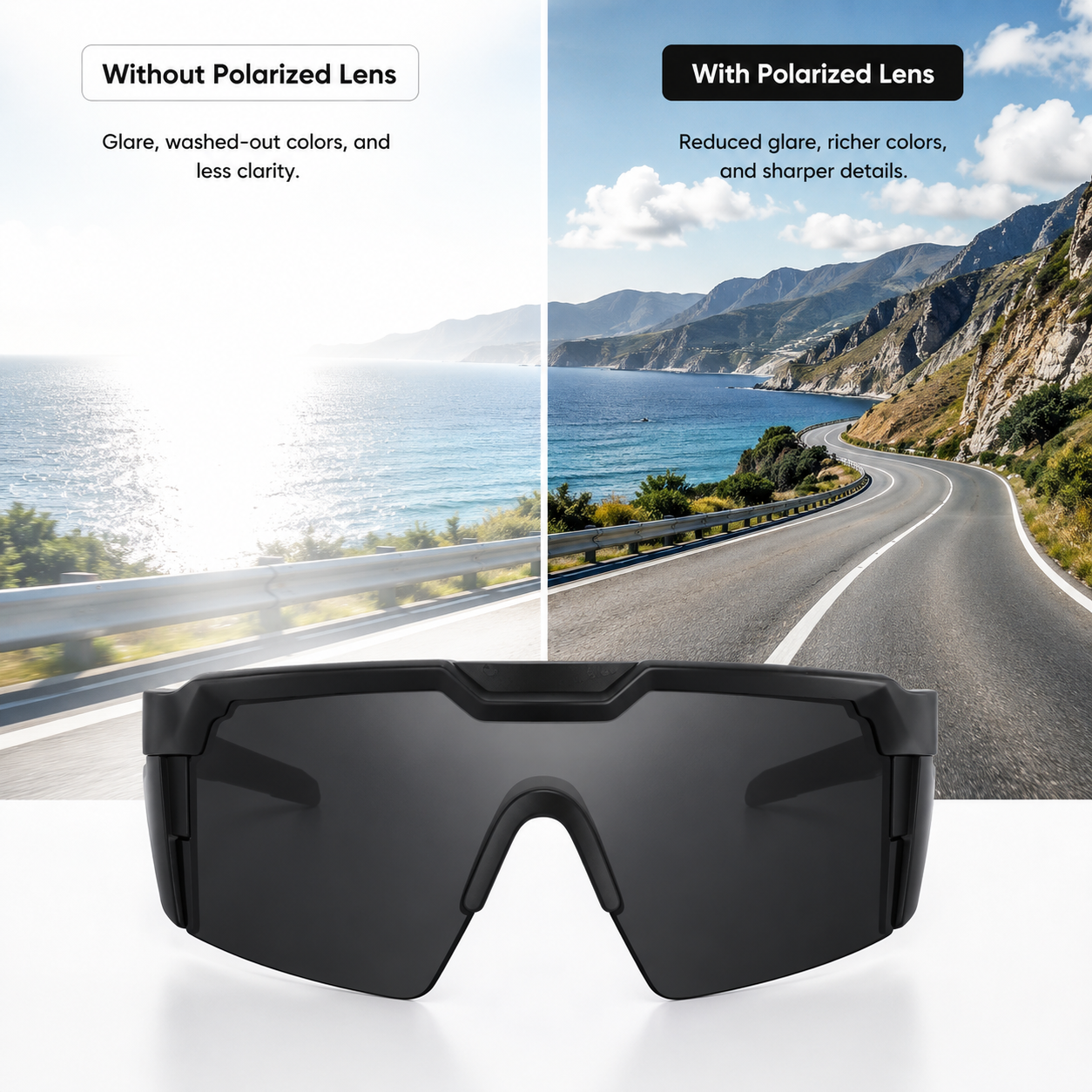 UV400 Photochromic Polarized Aviator Sunglasses