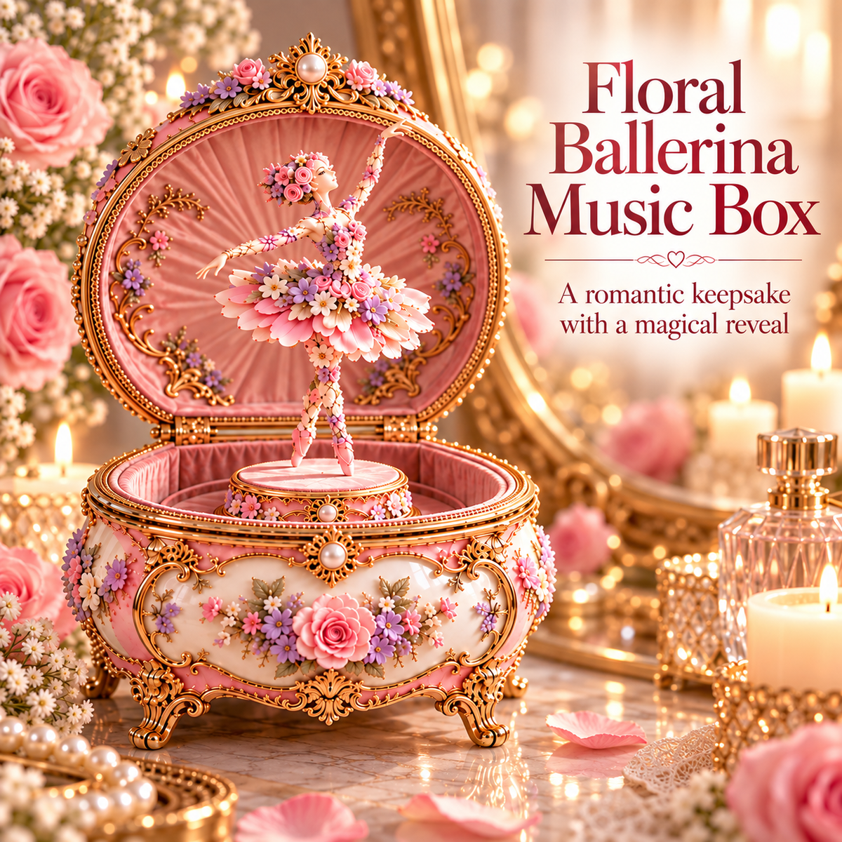 🌸🦋 50% OFF Floral Ballerina Music Box – A Romantic Keepsake With a Magical Butterfly Reveal