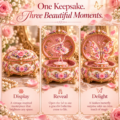 🌸🦋 50% OFF Floral Ballerina Music Box – A Romantic Keepsake With a Magical Butterfly Reveal