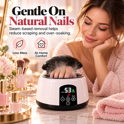 💅 50% OFF Steam Gel Nail Remover – Timed Heat & Steam for Easier At-Home Gel Removal ✨