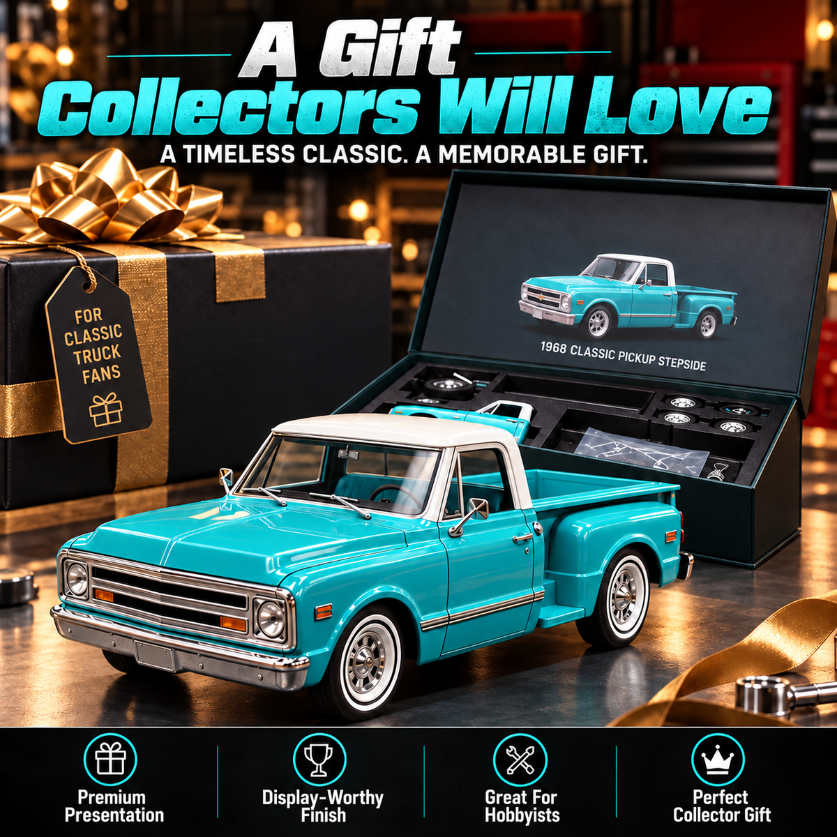 🔧 1968 Chevrolet C10 Stepside Model Kit - DIY Vintage Pickup Assembly 🛻