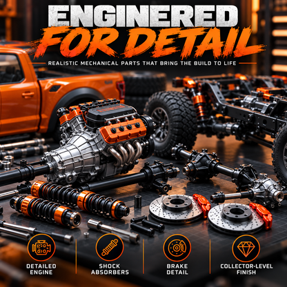 🔥🚙 DIY Off-Road Pickup Truck Model Kit – Build Your Own Detailed Display Truck