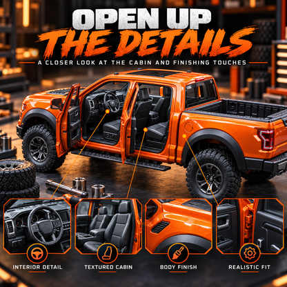 🔥🚙 DIY Off-Road Pickup Truck Model Kit – Build Your Own Detailed Display Truck