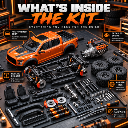 🔥🚙 DIY Off-Road Pickup Truck Model Kit – Build Your Own Detailed Display Truck