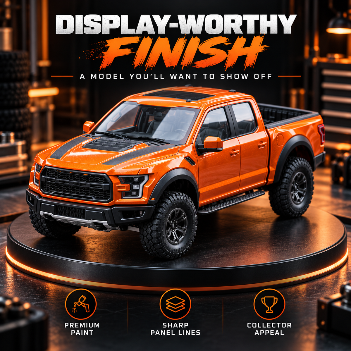 🔥🚙 DIY Off-Road Pickup Truck Model Kit – Build Your Own Detailed Display Truck