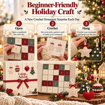 🎄 24-Day Crochet Christmas Advent Calendar – A New DIY Ornament Every Day🧶