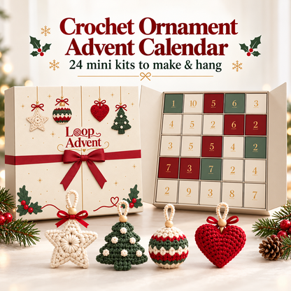 🎄 24-Day Crochet Christmas Advent Calendar – A New DIY Ornament Every Day🧶