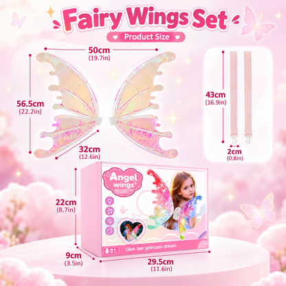🦋 Electric Light Up Butterfly Wings - Moving LED Fairy Wings for Kids Costume 🧚‍♀️