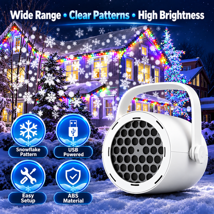 🎄 Christmas Projector Light with USB Power & Holiday Patterns ✨