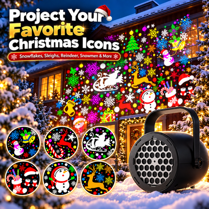 🎄 Christmas Projector Light with USB Power & Holiday Patterns ✨