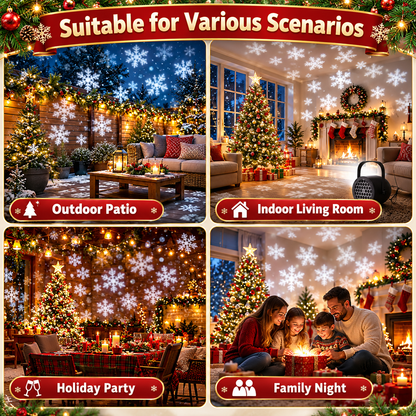 🎄 Christmas Projector Light with USB Power & Holiday Patterns ✨