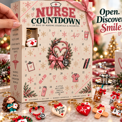 🎄 CareHero™ 24-Day Nurse Advent Calendar – Christmas Countdown Gift for Nurses 🩺🎁