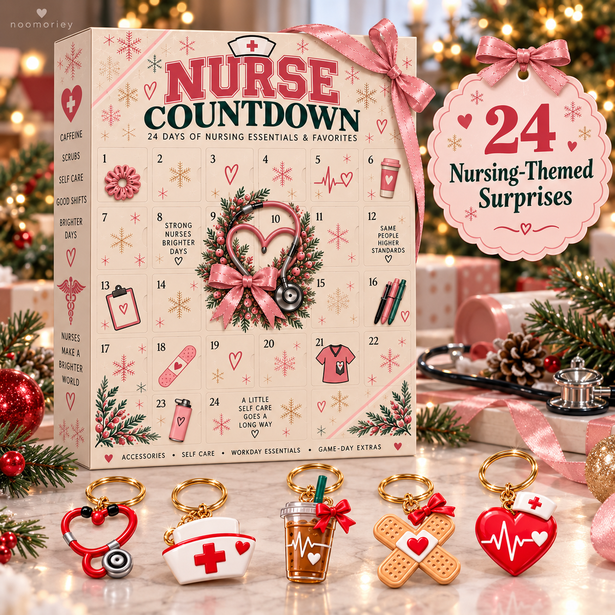 🎄 CareHero™ 24-Day Nurse Advent Calendar – Christmas Countdown Gift for Nurses 🩺🎁