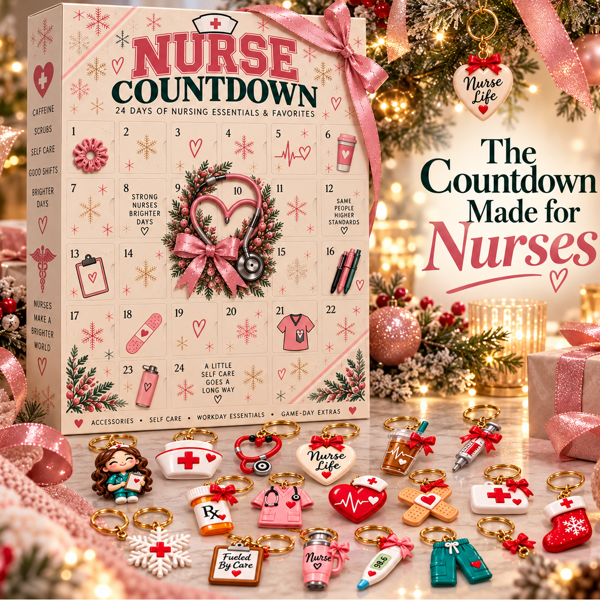 🎄 CareHero™ 24-Day Nurse Advent Calendar – Christmas Countdown Gift for Nurses 🩺🎁