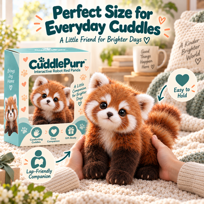 ❤️ Realistic Red Panda Plush Toy – Ultra-Soft Cuddly Companion for Cozy Moments & Gifting 🧸