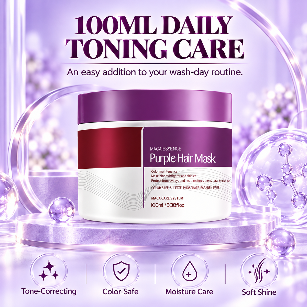✨Purple Hair Treatment Mask – Tone, Hydrate & Shine, 100ml
