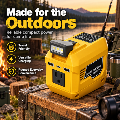 🔥250W Portable Power Inverter – Turn 18V–21V Tool Batteries Into 220V AC Power 🔋