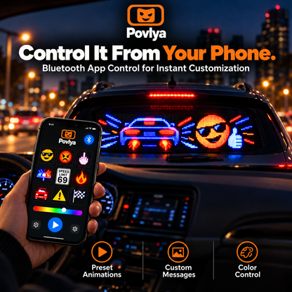 😈 Funny LED Car Window Display ✨ Let Your Car Do the Talking!