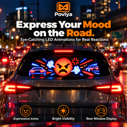 😈 Funny LED Car Window Display ✨ Let Your Car Do the Talking!