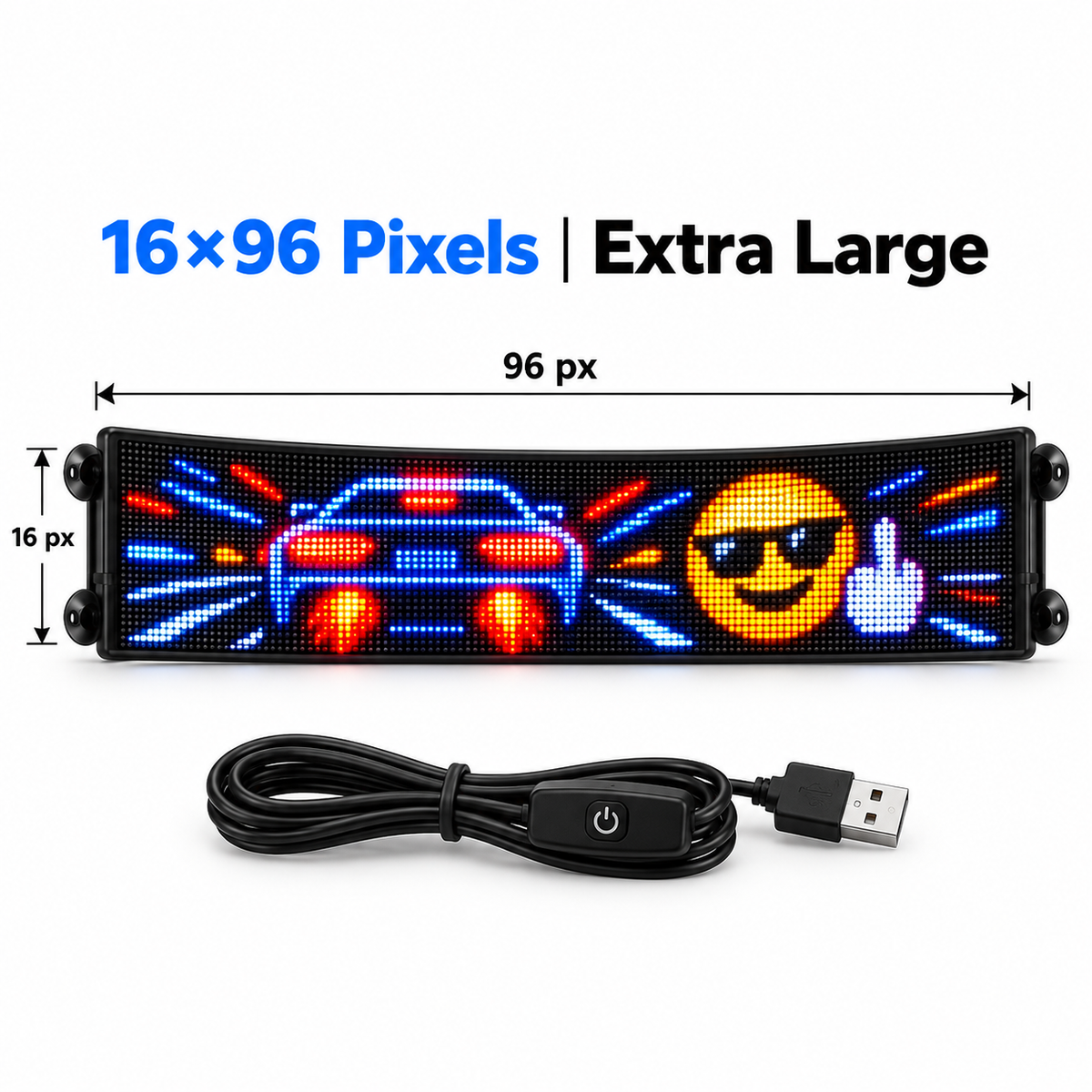 😈 Funny LED Car Window Display ✨ Let Your Car Do the Talking!